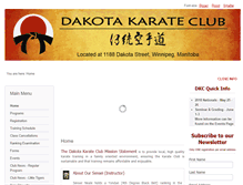 Tablet Screenshot of dakotakarate.ca